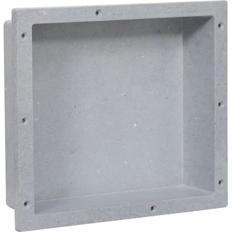 Hornacina de ducha gris mate 41x36x10 cm vidaXL (1/5)