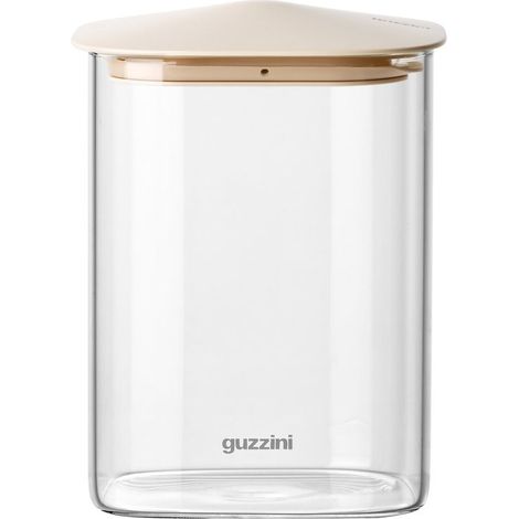 GUZZINI Barattolo Rettangolare Fresh & Style 1.000 Ml Vetro Tappo Beige