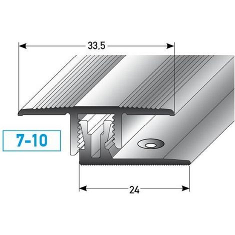 PROVISTON Übergangs- & Ausgleichsprofil Aluminium 33.5 x 7 - 10 x 1000 mm Bronze Hell Bodenprofil Metallprofil Übergangsschiene (1/2)