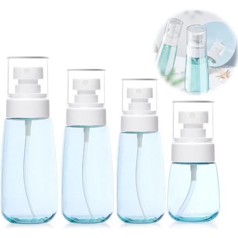 4 Pcs Flacon Vaporisateur de Brume, 4 Sizes (30 ml,60 ml,80 ml,100 ml) Flacon Vaporisateur Vide, Transparente Vaporisateur de Voyage, Pastique Portable Réutilisables Flacon Vaporisateur pour Parfum (1/5)