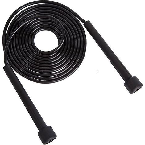 une Corde Sauter Noire Pour Adultes Fitness Entranement Domicile Corde Sauter Pour Enfants Hommes Femmes Poigne Antidrapante Corde Sauter Rgla (1/5)