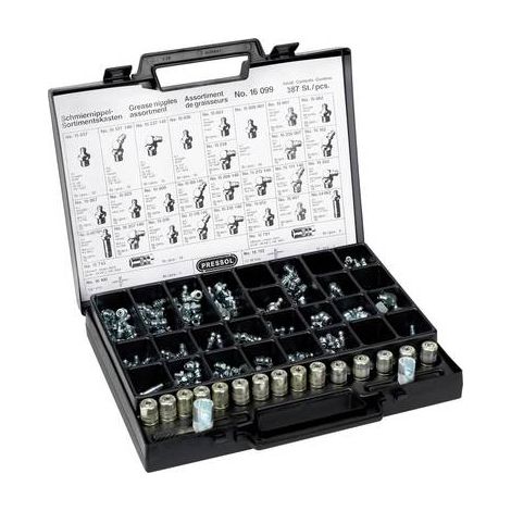 Pressol Boîte d'assortiment de graisseurs 387 pièces 215 mm 1 pc(s) (1/2)