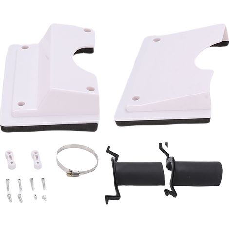 Kit de couverture de ligne de pénétration murale CVC, en plastique fendu AC avec joint souple pour climatiseur intérieur et extérieur blanc (1/5)