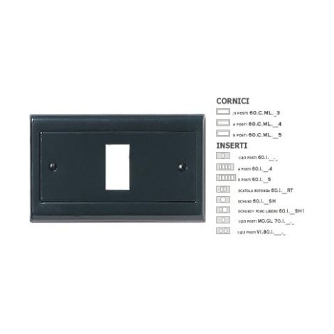 Inserto Grigio Antracite 1 Foro ( MASTER cod. 60I381 )