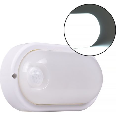 APPLIQUE LAMPADA LED DA PARETE CON SENSORE 9W LUCE FREDDA 6500K° IP56 - RILEVAMENTO 4-5 METRI RISPARMIO ENERGETICO PER ILLUMINAZIONE INTERNA ED ESTERNA (1/5)