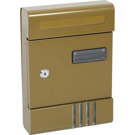 CASSETTA POSTALE 'JASMINE SMALL' cm 20,5x6,5x h 29 - color giallo cromo  - KASART