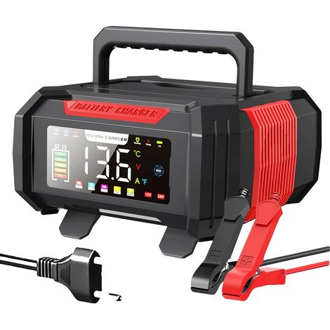 Chargeur de batterie de voiture, Charge intelligente, Large compatibilité, 12V/24V 15A/8A (1/2)