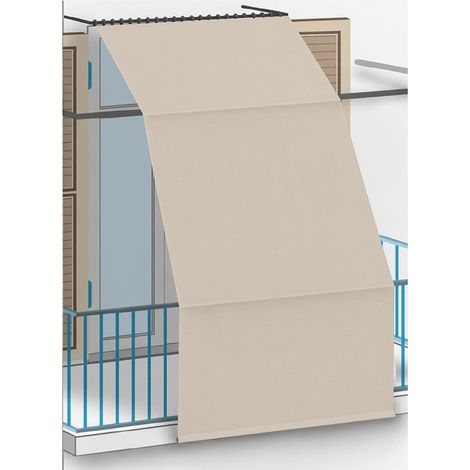 TENDA DA SOLE 140XH250CM BEIGE CON ANELLI