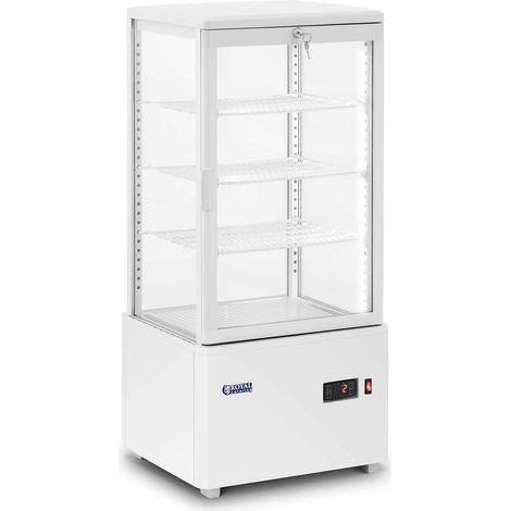 Vitrine réfrigérée 78 litres 4 niveaux verrouillable blanc (1/5)