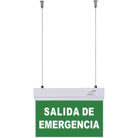 Luz De Emergencia Permanente Con Cartel "SALIDA DE