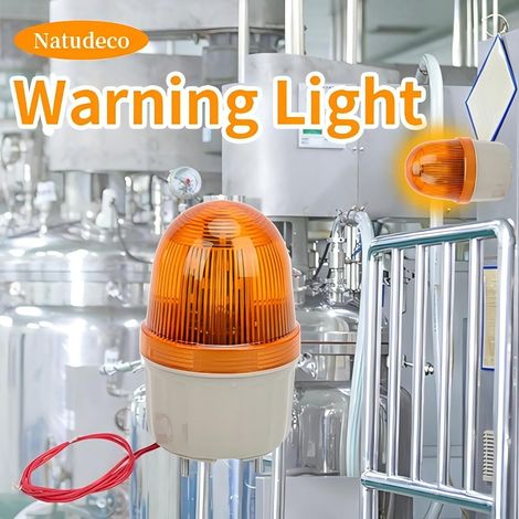 Voyant D'avertissement BEM-2071 LED Indicateur Clignotant Rotatif Voyant D'avertissement Rotatif Portable Pour Surveillance 220V AC(Orange) (1/5)
