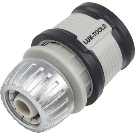 LUX TOOLS - CONNETTORE METALLO CON ACQUASTOP PER TUBI DA 13MM  1/2