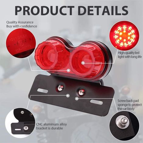 Universelle 12V LED-Motorradbremslichter, Blinker, Kennzeichenbeleuchtung und Rücklicht (1/5)