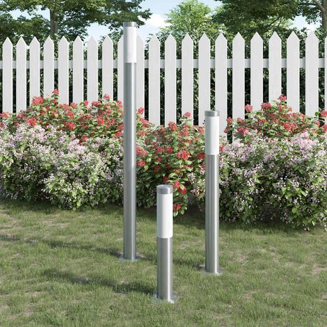 40374 vidaXL Garden Lamp Set 3-piece Waterproof Stainless Steel (1/5)