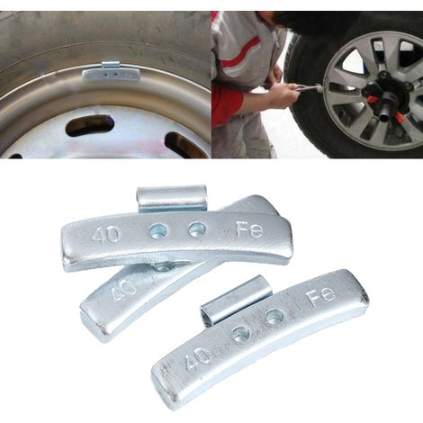 50 Stück 40 g 1,4 oz Clip-On Radwuchtblöcke Aluminiumlegierung P-Style Reifengewicht-Auswuchtsortiment (ohne Radwuchtzange) (1/5)