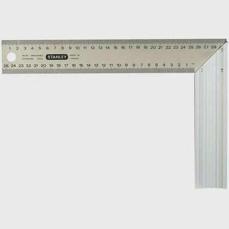 Equerre Menuisier Graduation Recto-Verso Classe II STANLEY 1-45-685 250 mm 1 45 685 Acier Inoxydable (1/4)