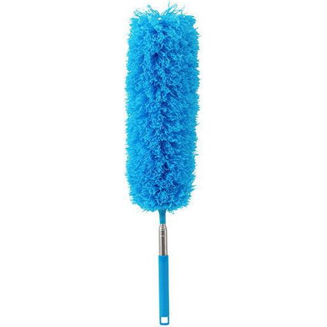 Plumeau télescopique lavable avec 1 tête de plumeau, plumeau en microfibre bleu, plumeau avec rallonge de 135 cm (1/5)