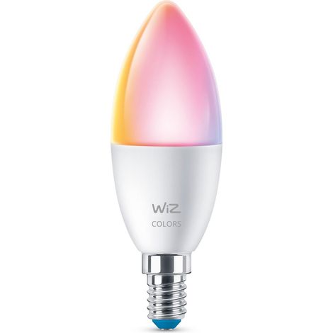 WiZ LED E14 Ampoule Flamme (C37) Dépolie 40W Lumière blanche et colorée - 1 pièce (1/5)