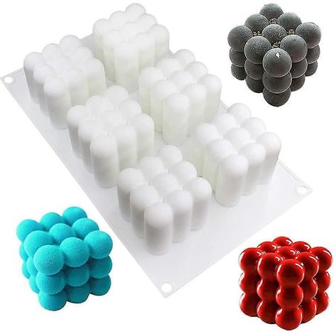 Moule antiadhésif réutilisable Magic Cubes pour muffins, gâteaux, mousses au chocolat et autres desserts - Moule à pâtisserie idéal pour anniversaires, fêtes et décorations de gâteaux - Ustensiles de  (1/4)