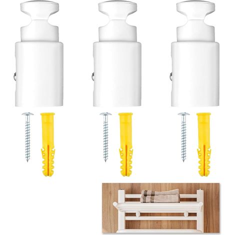3 Pièces Fixation Seche Serviette, Attache Sèche Serviette Universelle en ABS, pour Radiateurs Sèche-Serviettes avec Radiateurs Droits et Courbes