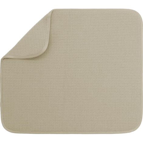 Tapis d'égouttage pour plan de travail cuisine en microfibre très absorbant vaisselle, ustensiles, casseroles et poêles, taille L, 40,6 x 45,7 cm, pur cachemire - 40.6 45.7 cm'Pure Cashmere 40.6 x 45. (1/5)