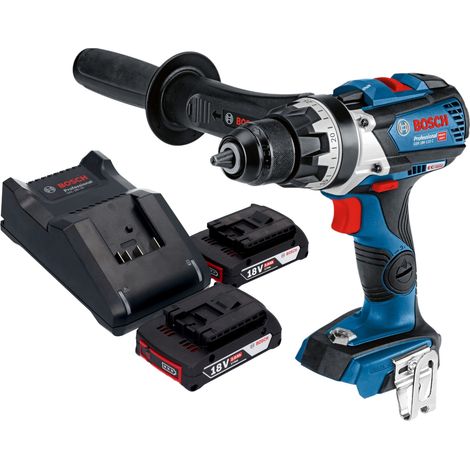Bosch GSR 18V-110 C Trapano avvitatore professionale a batteria 18 V 110 Nm brushless + 2x batteria ricaricabile 2,0 Ah + caricabatterie