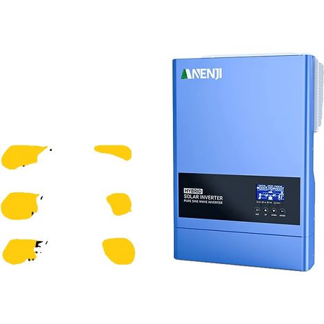 Onduleur Solaire, Sortie Onde Sinusoïdale Pure, Capacité de Surveillance à Distance, ANJ-6200W-48V-WIFI, 220-240V, 48V (1/5)