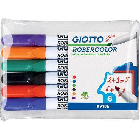 Marqueur effaçable à sec GIOTTO 6 couleurs