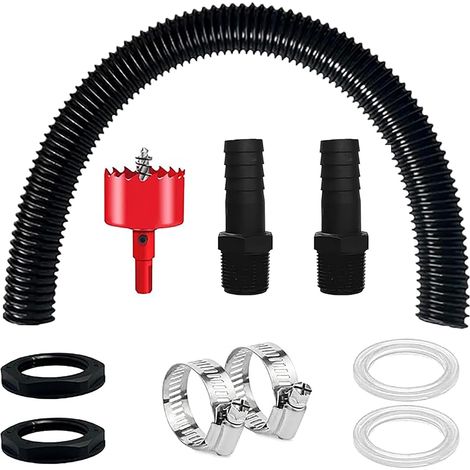 Kit de raccordement pour citerne de pluie Tuyau de 50 cm avec raccords de 25mm, idéal pour récupération d’eau de pluie. (1/5)