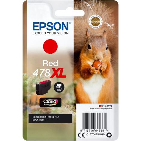 Epson Squirrel Singlepack Red 478XL Claria Photo HD Ink C13T04F54010 (1/4)