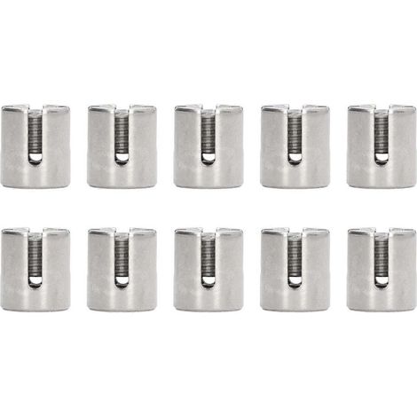 10 Stück Kreuzseilklemmen M10 Gewinde 316 Edelstahl Kabelgeländer Kreuzklemme für 3 mm und Bel