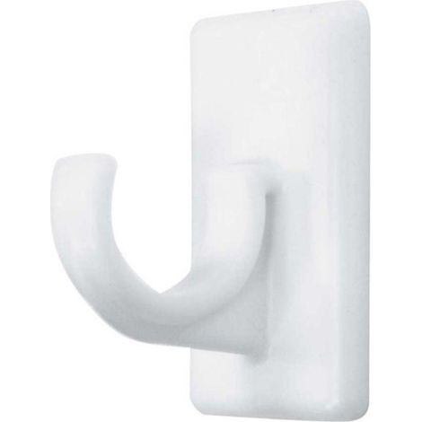Lot de 2 Supports Adhésifs Courts "Bistrot" 11cm Blanc (1/2)