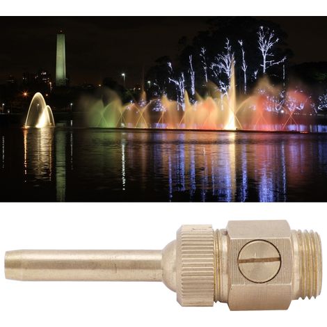 Buse de Fontaine en Laiton à Filetage Mâle, Tête de Pulvérisation d'Eau Réglable avec Valve G3/4 (1/5)