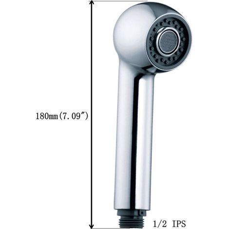 Doccetta estraibile per lavello da cucina con 2 getti - Doccetta estraibile per lavello da cucina a risparmio idrico, attacco universale da 1/2", sostituzione per miscelatori, finitura cromata (1/2)