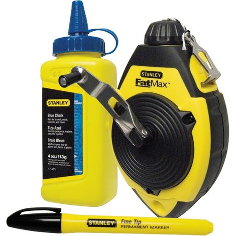 Stanley STA047681 FatMax Chalk Line Set 30m Blue Chalk & Marker Pen STA547681 (1/2)