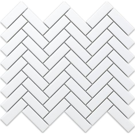 Ilcom mosaico in ceramica su rete per bagno e cucina  31.5cm x 27.7cm - White forest (1/5)