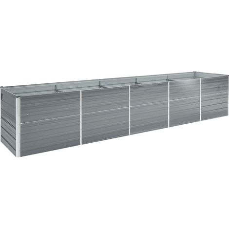 Letto Rialzato in Acciaio Zincato 400x80x77 cm Grigio vidaXL