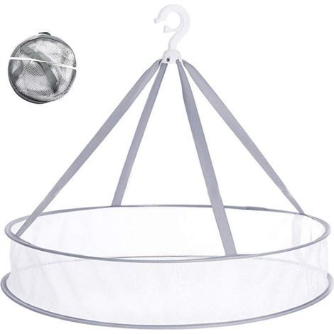 Séchoir Pliable en Maille à Suspendre - Égouttoir à Pull Simple Couche - Filet de séchage à vêtements à Suspendre - pour sous-vêtements, Lingerie, Jouets, Herbes (1/5)