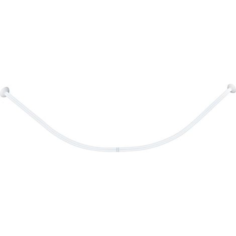 Bastone per tenda doccia curvo universale aste 90x90 cm bianco asta per tende arredo bagno (1/3)