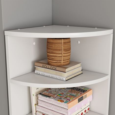 Libreria angolare da terra Fabienne, Bianco, 30 x 60 cm 3 scomparti, Vicco (1/5)