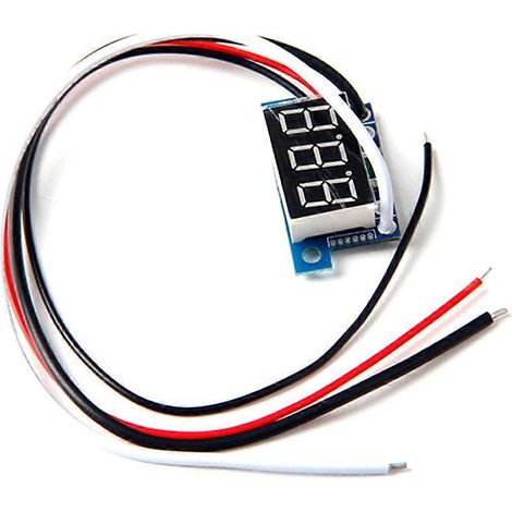 Präzises digitales Mikro-LED-Voltmeter-Platinenmodul DC4-30V 0-10A Voltmeter-Monitor Voltmeter-Anzeigepanelmeter (weiße Schrift)-3.50X1.40X1.00CM-Yellow (1/4)