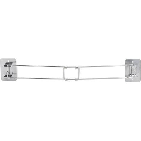 Barre de douche d'angle en acier inoxydable, réglable 195-345 mm, étagère de rangement de salle de bain avec barre de garde pour caravane et yacht (1/5)