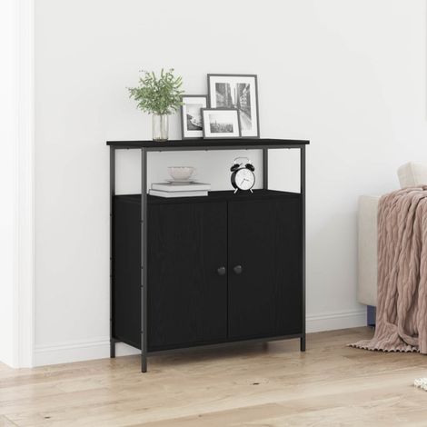 Vitrina Roble negro 70 x 30 x 80 cm Madera contrachapada