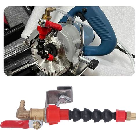 Staubfilter für Schneidemaschinen, Universal-Wasserdüse für Nutenfräsmaschinen, Wasserbefüllvorrichtung für Fliesenschneidanlagen, Kühlmittelzerstäuber. (1/5)