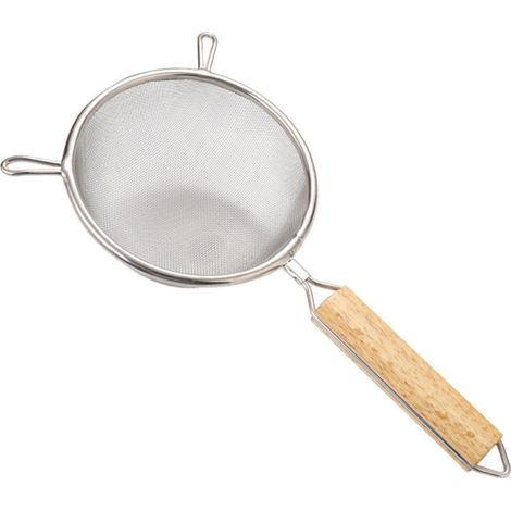 Espumadera de acero inoxidable, cucharón, cuchara de pesca, mango de madera, colador de fideos picantes