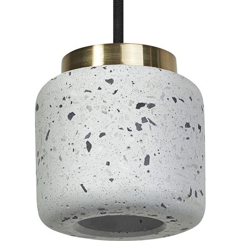 OSRAM Decor Terrazzo Suspension décorative avec boule en terrazzo, 100 mm, avec culot enfichable GU10, blanc (1/5)