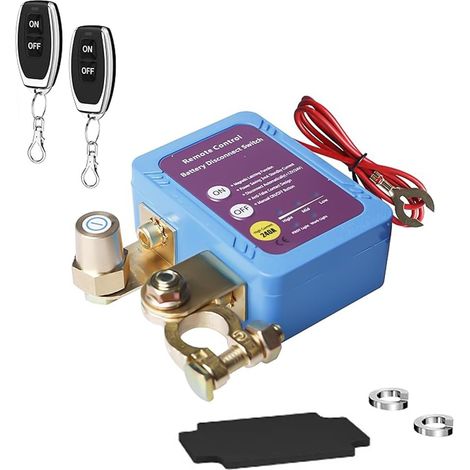 Drahtloser Ferngesteuerter Auto Trennschalter, 12V 240A Remote Batterietrennschalter mit Fernbedienung, Automatische Abschaltung Schalter, Batterie Kill Switch Anti-Diebstahl für Auto Boot LKW RV ATV (1/5)