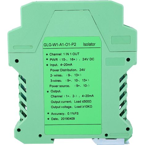 Émetteur d'isolateur de signal de courant DC 24 V, conditionneur de détection PLC 4-20 mA (3)