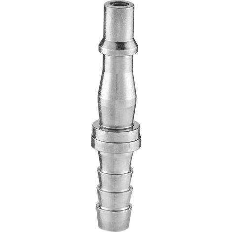 Embout pour raccords rapides pneumatiques PREVOST, Tuyau cannelé 10mm British Standard 6 en Acier traité ( Prix pour Sachet de 2 )