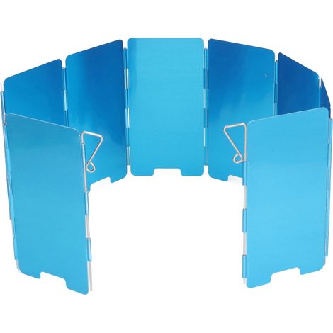 Pare-vent pliable pour réchaud de camping, 9 plaques, en aluminium, pour le camping, les pique-niques et la randonnée. (1/5)